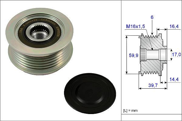 Polia do alternador Schaeffler INA ref. 535 0241 10