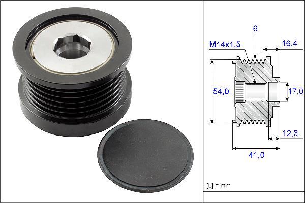 Rueda libre alternador Schaeffler INA ref. 535 0259 10