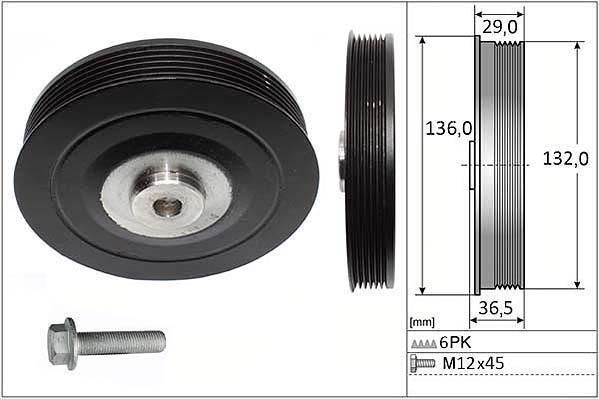 Kit poleas, cigüeñal (Rueda libre, cigüeñal) Schaeffler INA ref. 544 0007 20