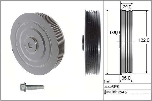 Kit poleas, cigüeñal (Rueda libre, cigüeñal) Schaeffler INA ref. 544 0009 20