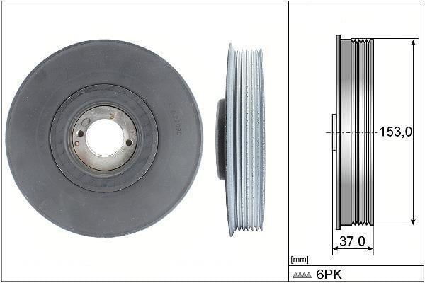 Poulie damper (Poulie de vilebrequin) Schaeffler INA ref. 544 0039 10