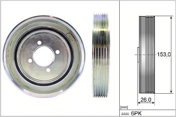 Polea, cigüeñal Schaeffler INA ref. 544 0040 10