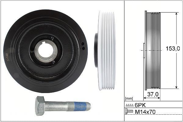 Kit poleas, cigüeñal (Rueda libre, cigüeñal) Schaeffler INA ref. 544 0058 20