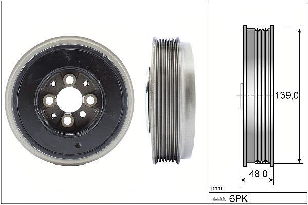 Polea, cigüeñal Schaeffler INA ref. 544 0065 10