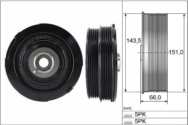 Polea, cigüeñal Schaeffler INA ref. 544 0069 10