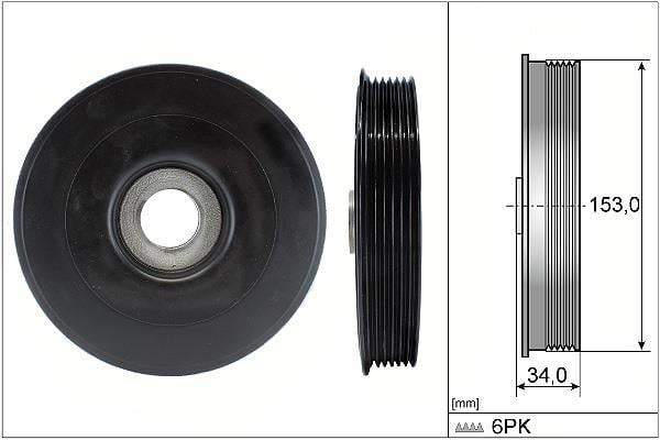 Poulie damper (Poulie de vilebrequin) Schaeffler INA ref. 544 0079 10