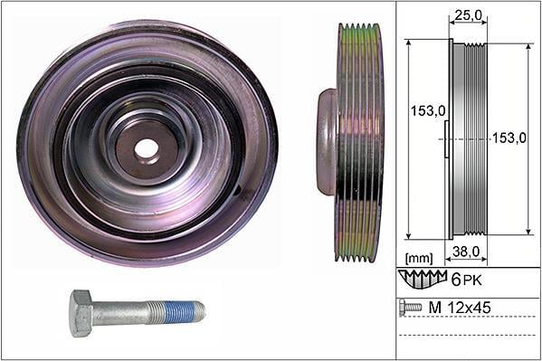 Kit poleas, cigüeñal (Rueda libre, cigüeñal) Schaeffler INA ref. 544 0087 20