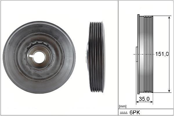 Polia do amortecedor Schaeffler INA ref. 544 0090 10