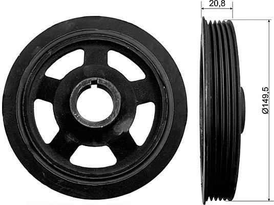 Polea, cigüeñal Schaeffler INA ref. 544 0092 10