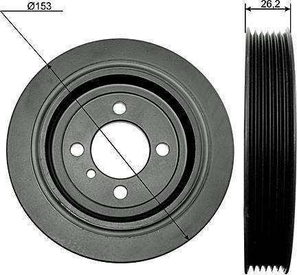 Polea, cigüeñal Schaeffler INA ref. 544 0093 10