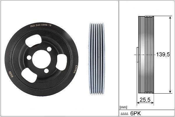 Polia do amortecedor Schaeffler INA ref. 544 0096 10