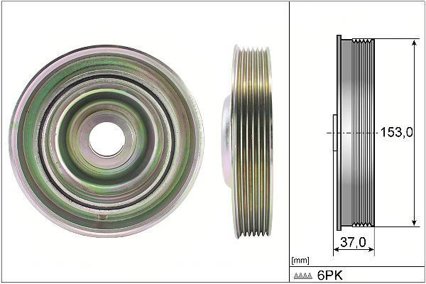 Poulie damper (Poulie de vilebrequin) Schaeffler INA ref. 544 0097 10