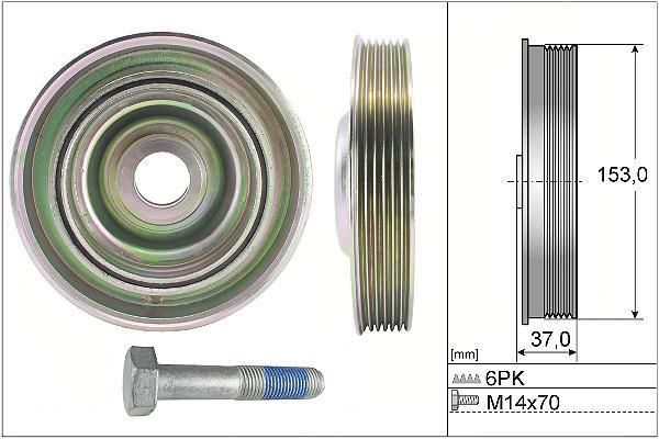 Kit poleas, cigüeñal (Rueda libre, cigüeñal) Schaeffler INA ref. 544 0097 20