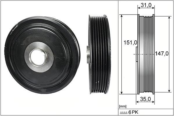 Poulie damper (Poulie de vilebrequin) Schaeffler INA ref. 544 0110 10