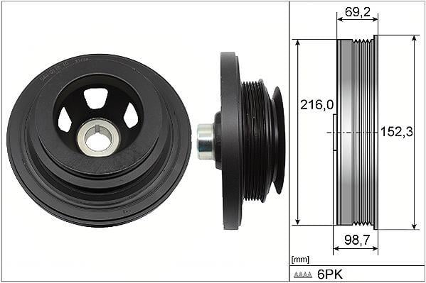 Polea, cigüeñal Schaeffler INA ref. 544 0116 10