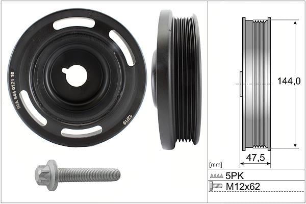 Kit poleas, cigüeñal (Rueda libre, cigüeñal) Schaeffler INA ref. 544 0121 20