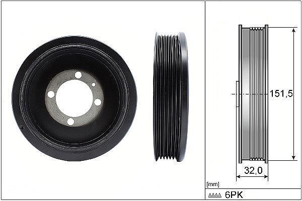 Poulie damper (Poulie de vilebrequin) Schaeffler INA ref. 544 0123 10