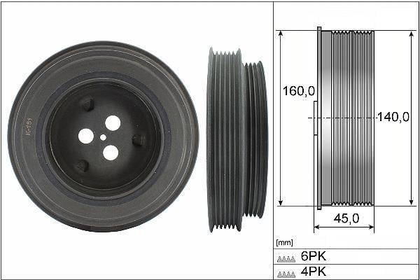 Polea, cigüeñal Schaeffler INA ref. 544 0131 10