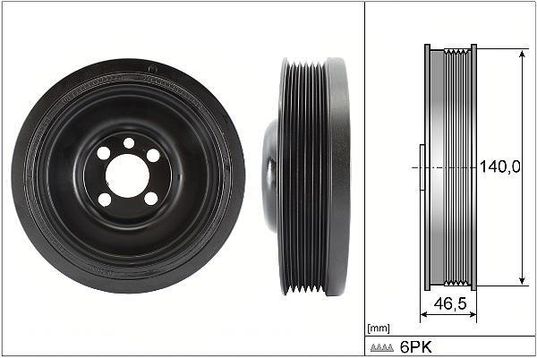 Poulie damper (Poulie de vilebrequin) Schaeffler INA ref. 544 0138 10