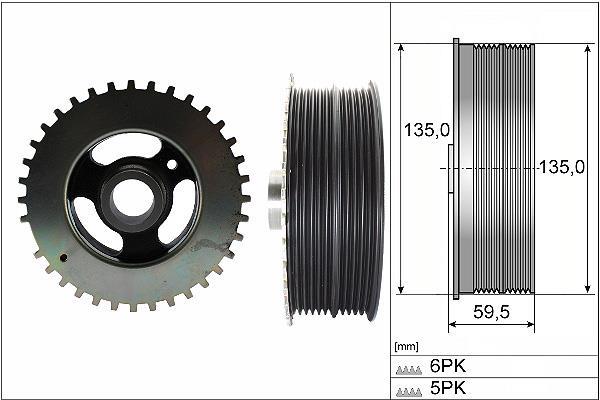 Polea, cigüeñal Schaeffler INA ref. 544 0152 10