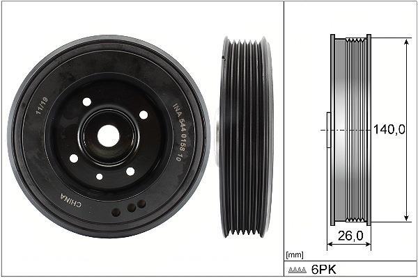 Polia do amortecedor Schaeffler INA ref. 544 0158 10