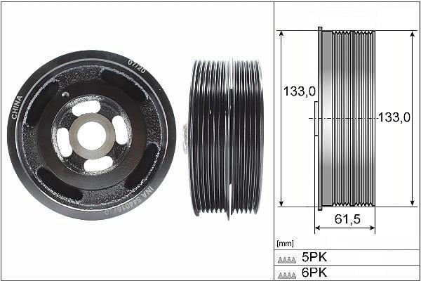 Polea, cigüeñal Schaeffler INA ref. 544 0167 10