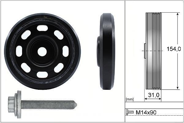 Kit poleas, cigüeñal (Rueda libre, cigüeñal) Schaeffler INA ref. 544 0170 20