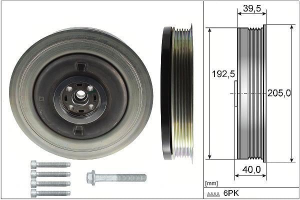 Kit de poulies, vilebrequin (Poulie de vilebrequin) Schaeffler INA 544 0503 20