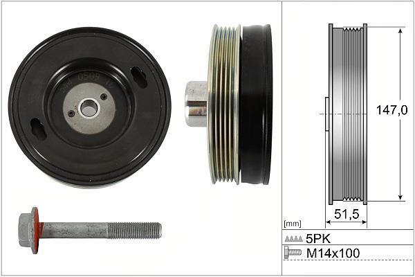Kit poleas, cigüeñal (Rueda libre, cigüeñal) Schaeffler INA 544 0509 20