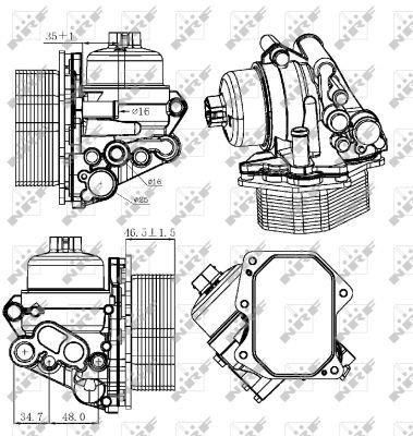 Radiador óleo motor NRF B.V. ref. 31308