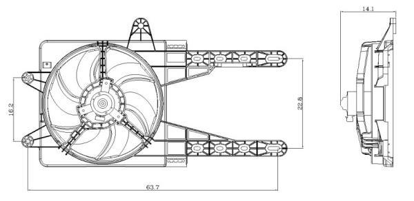 Ventilador, refrigeración del motor NRF B.V. ref. 47247