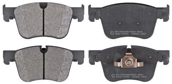 Jeu de 4 plaquettes de frein A.B.S. ALL BRAKE SYSTEMS BV. 35021