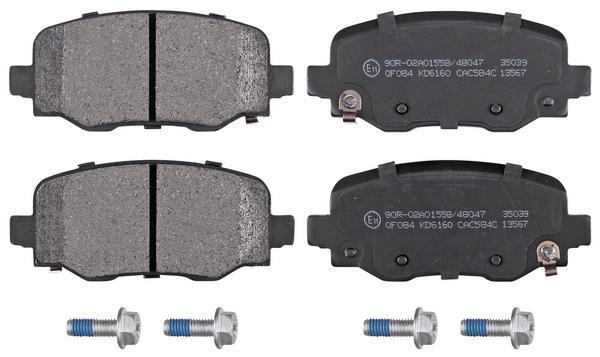 Jeu de 4 plaquettes de frein A.B.S. ALL BRAKE SYSTEMS BV. ref. 35039