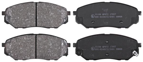 Jeu de 4 plaquettes de frein A.B.S. ALL BRAKE SYSTEMS BV. ref. 35108