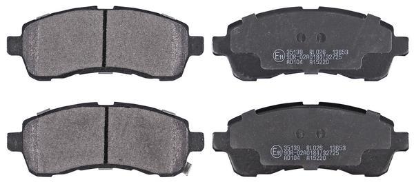 Jeu de 4 plaquettes de frein A.B.S. ALL BRAKE SYSTEMS BV. ref. 35139