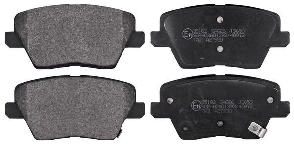 Jeu de 4 plaquettes de frein A.B.S. ALL BRAKE SYSTEMS BV. ref. 35182