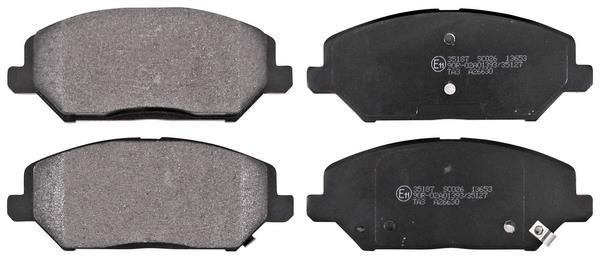 Jeu de 4 plaquettes de frein A.B.S. ALL BRAKE SYSTEMS BV. ref. 35187