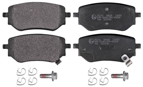 Jeu de 4 plaquettes de frein A.B.S. ALL BRAKE SYSTEMS BV. ref. 35216