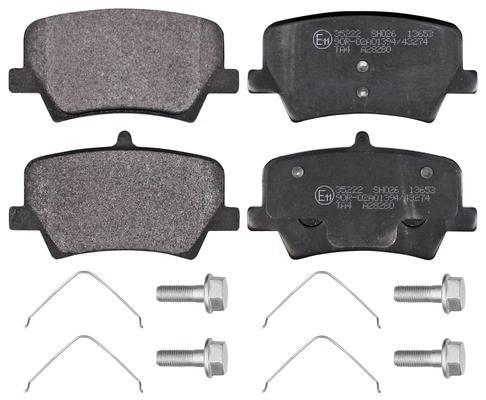 Jeu de 4 plaquettes de frein A.B.S. ALL BRAKE SYSTEMS BV. ref. 35222