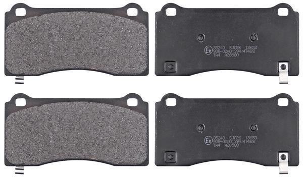 Jeu de 4 plaquettes de frein A.B.S. ALL BRAKE SYSTEMS BV. ref. 35240