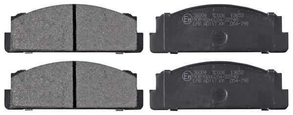 Jogo de 4 pastilhas de travão A.B.S. ALL BRAKE SYSTEMS BV. ref. 36004