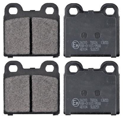 Jeu de 4 plaquettes de frein A.B.S. ALL BRAKE SYSTEMS BV. ref. 36010