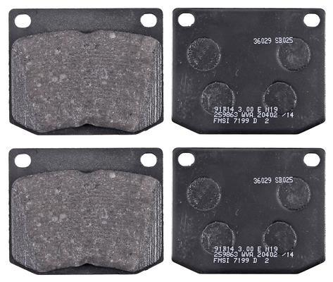 Jogo de 4 pastilhas de travão A.B.S. ALL BRAKE SYSTEMS BV. ref. 36029