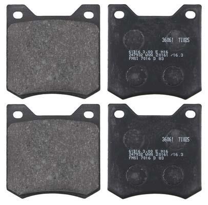 Jogo de 4 pastilhas de travão A.B.S. ALL BRAKE SYSTEMS BV. ref. 36061