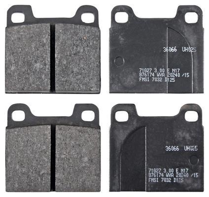 Jogo de 4 pastilhas de travão A.B.S. ALL BRAKE SYSTEMS BV. ref. 36066