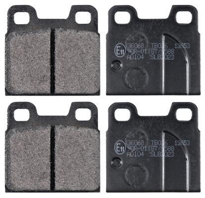 Jogo de 4 pastilhas de travão A.B.S. ALL BRAKE SYSTEMS BV. ref. 36068