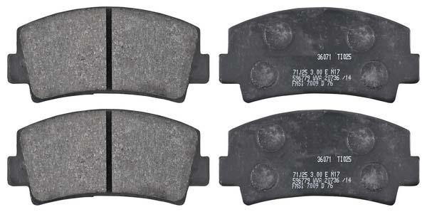 Jogo de 4 pastilhas de travão A.B.S. ALL BRAKE SYSTEMS BV. ref. 36071