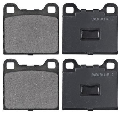 Jeu de 4 plaquettes de frein A.B.S. ALL BRAKE SYSTEMS BV. ref. 36088