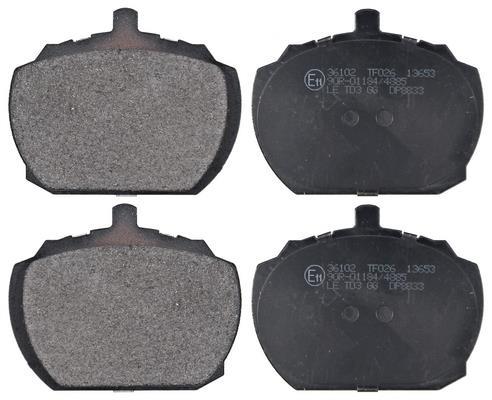 Jogo de 4 pastilhas de travão A.B.S. ALL BRAKE SYSTEMS BV. ref. 36102