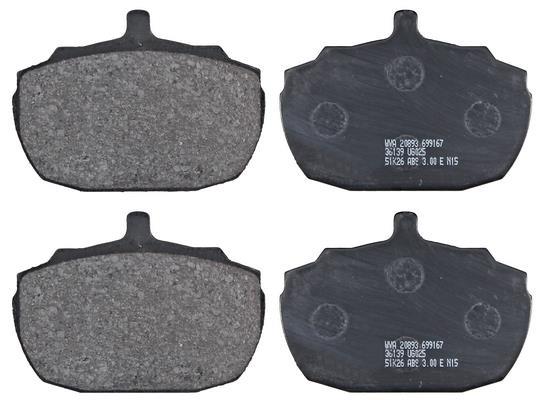 Jogo de 4 pastilhas de travão A.B.S. ALL BRAKE SYSTEMS BV. ref. 36139